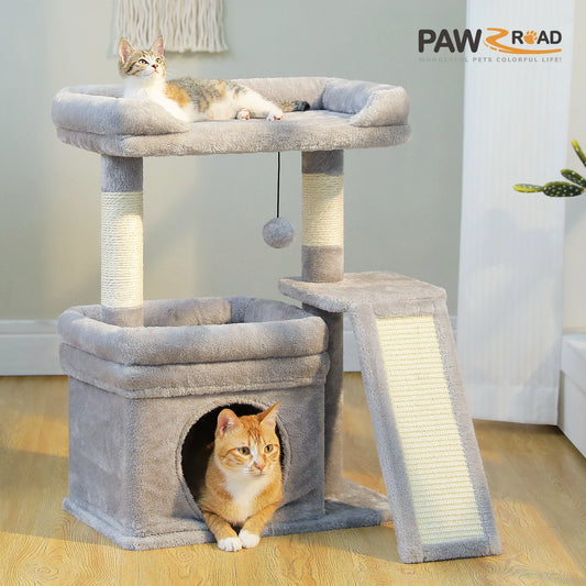 Small Cat Tree Scratching Post Top Perch