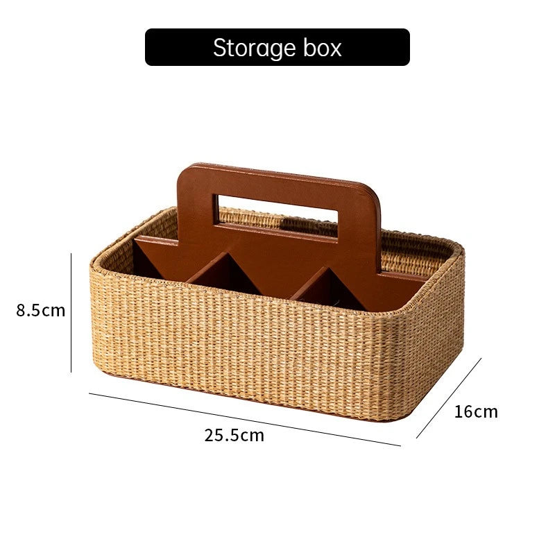 Palm Breeze Rattan Tissue Box & Organizer