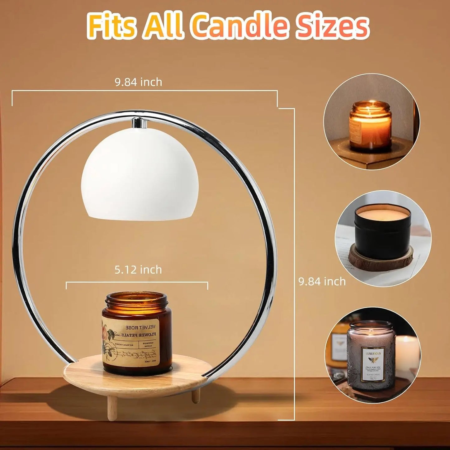 Electric Candle Warmer Lamp with Timer & Dimmer, Safe Wax Melter for Jar Candles, Home Decor Gift