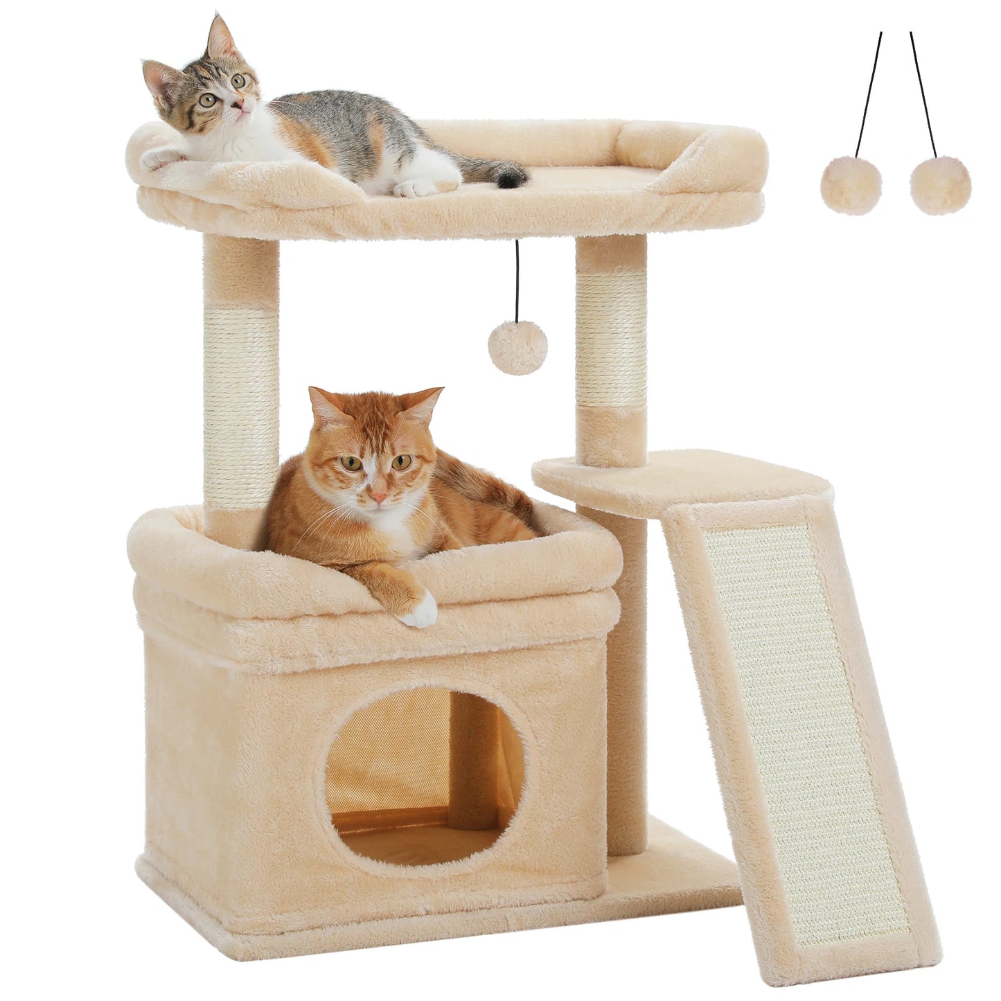 Small Cat Tree Scratching Post Top Perch