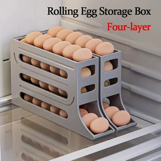 Refrigerator Rolling Egg Storage Organizer