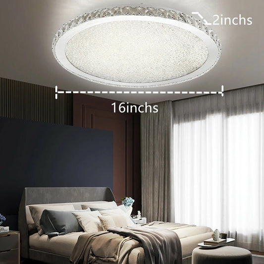 16" Modern Crystal Ceiling Light Pendant Chandelier