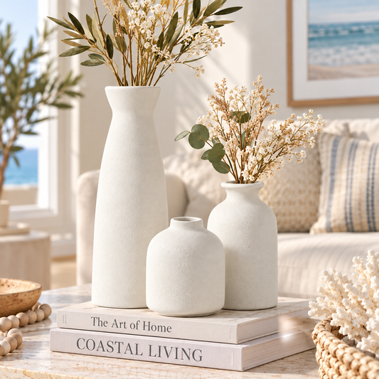 Driftwood Ceramic Vase Trio