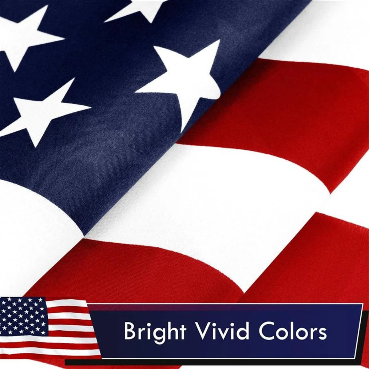 American Flag 3x5 FT – Heavy Duty Polyester USA Flag with Brass Grommets for Indoor and Outdoor Display