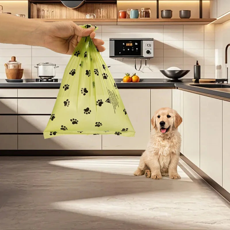 Eco Friendly Pet Waste Bags with Dispenser – Biodegradable Dog Poop Bags for Easy Clean Up