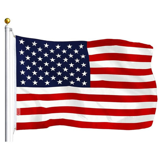 American Flag 3x5 FT – Heavy Duty Polyester USA Flag with Brass Grommets for Indoor and Outdoor Display
