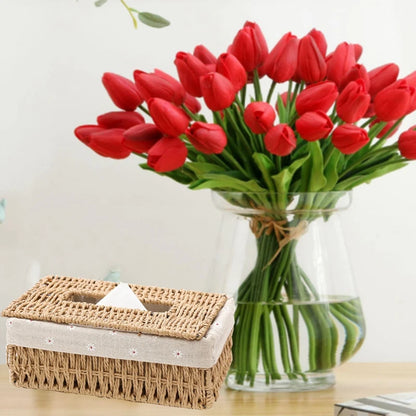 Island Weave Rattan Tissue Box Cover