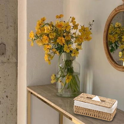 Island Weave Rattan Tissue Box Cover