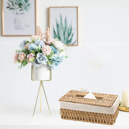 Island Weave Rattan Tissue Box Cover