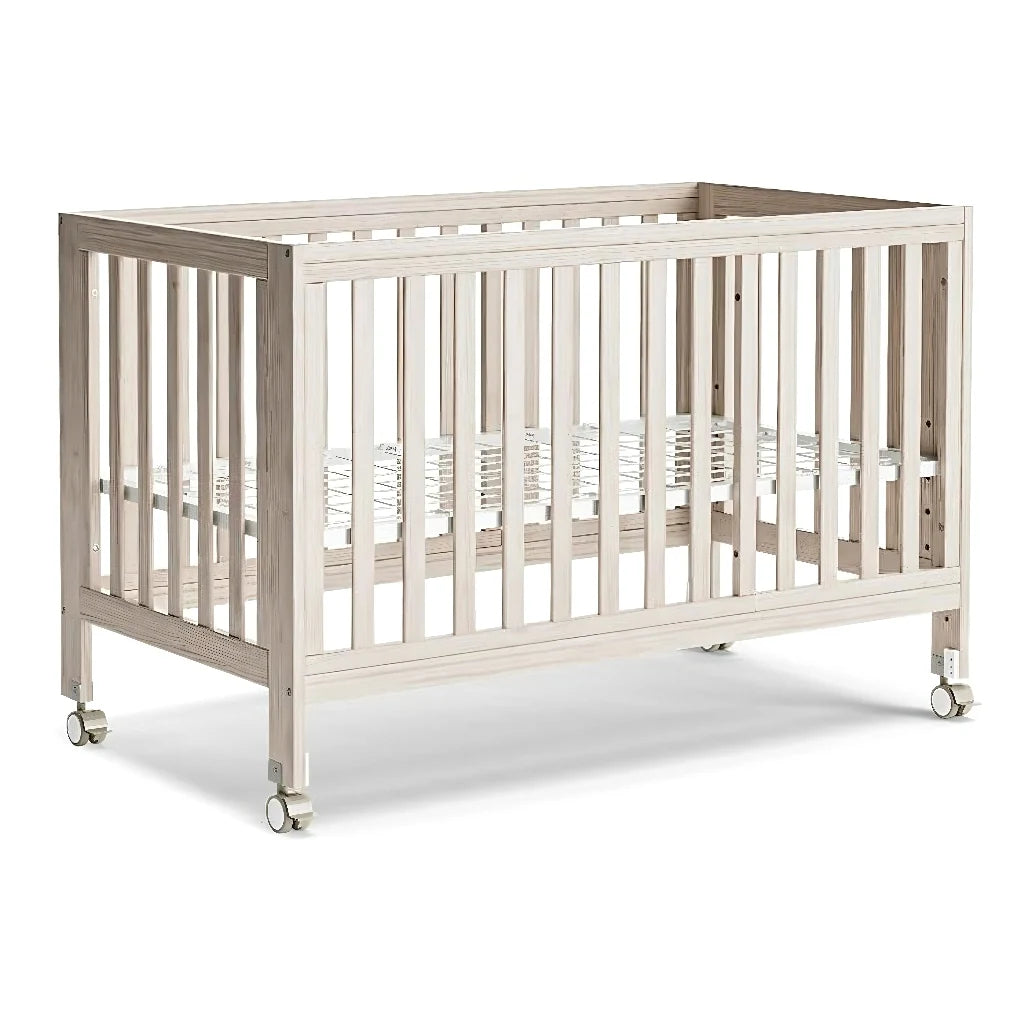 Convertible Crib with Adjustable Height – Baby Crib to Toddler Daybed Nursery Furniture