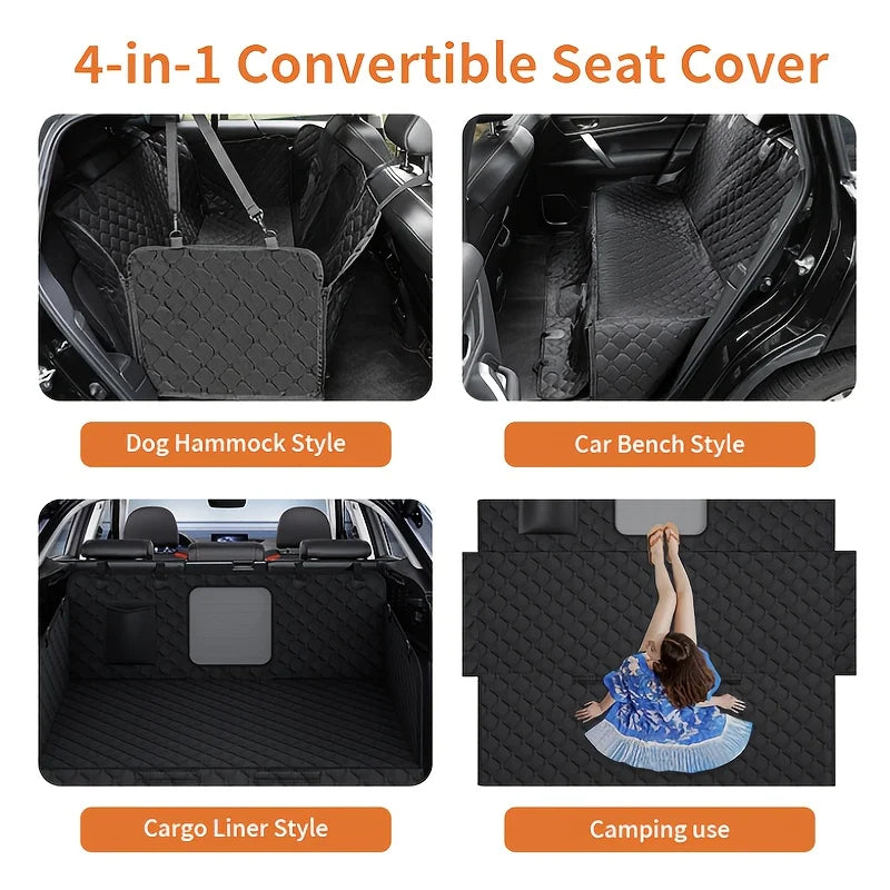 Dog Car Seat Cover Storage Pockets