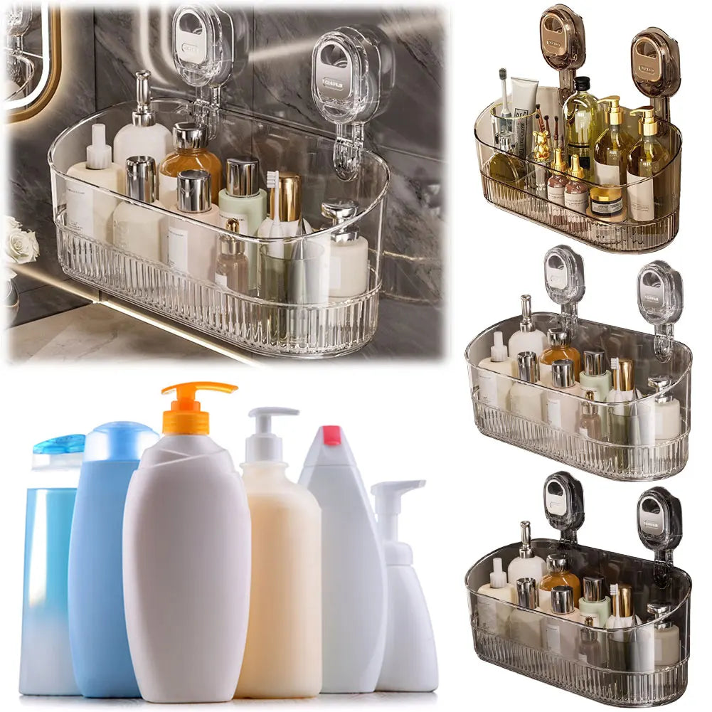 Suction Mount Shower Basket No Drill