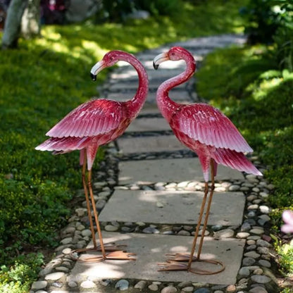 Flamingo Garden Statue – Outdoor Yard Art Decor for Lawn, Patio or Backyard