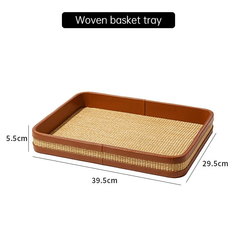 Palm Breeze Rattan Tissue Box & Organizer
