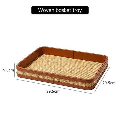 Palm Breeze Rattan Tissue Box & Organizer