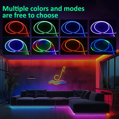 LED Rope Lights Flexible Strip Remote APP