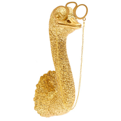 Golden Palm Flamingo Wall Sculpture