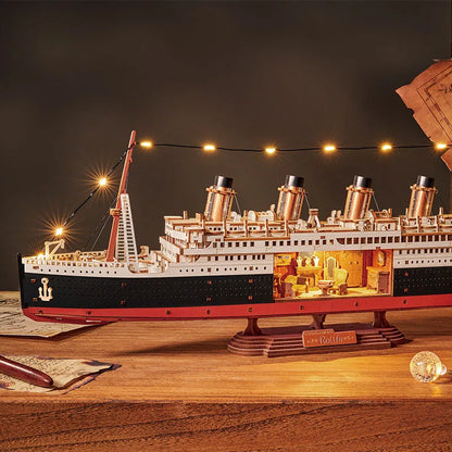 Luxury Cruise Ship 3D Puzzle LED Light Up Model