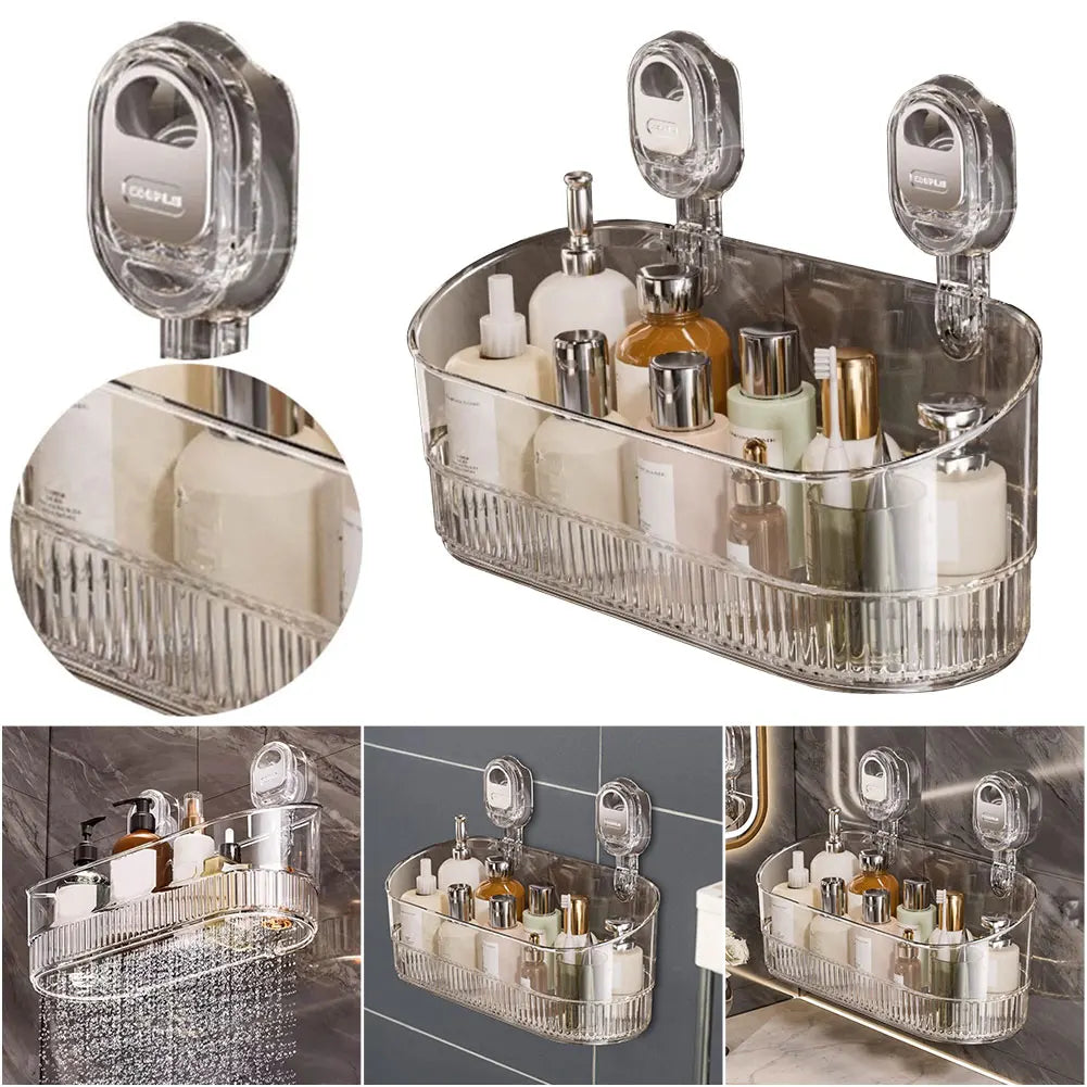 Suction Mount Shower Basket No Drill