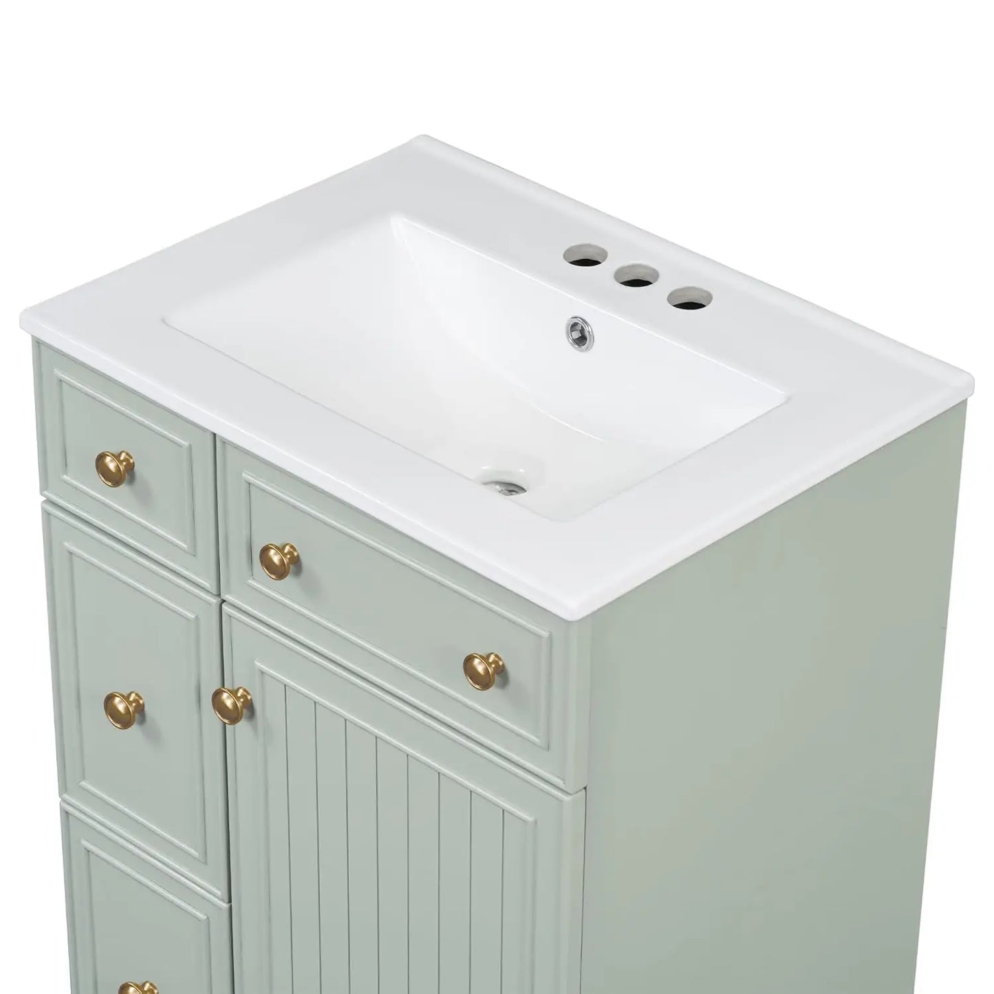 24" Floating Bathroom Vanity with Undermount Sink – Modern Soft-Close Wall Mount Cabinet with Storage