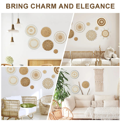 Seabreeze Natural Woven Wall Basket Collection – 11 Piece Set