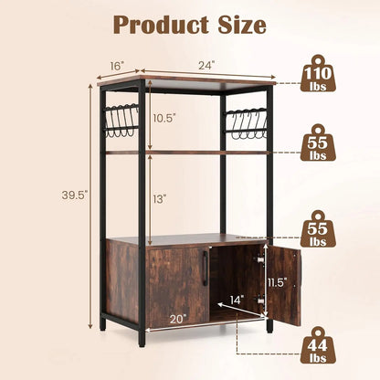 Baker's Rack Pantry Open Shelves
