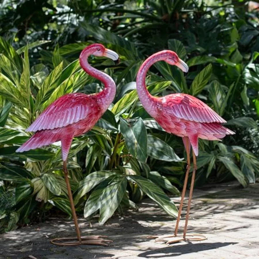 Flamingo Garden Statue – Outdoor Yard Art Decor for Lawn, Patio or Backyard