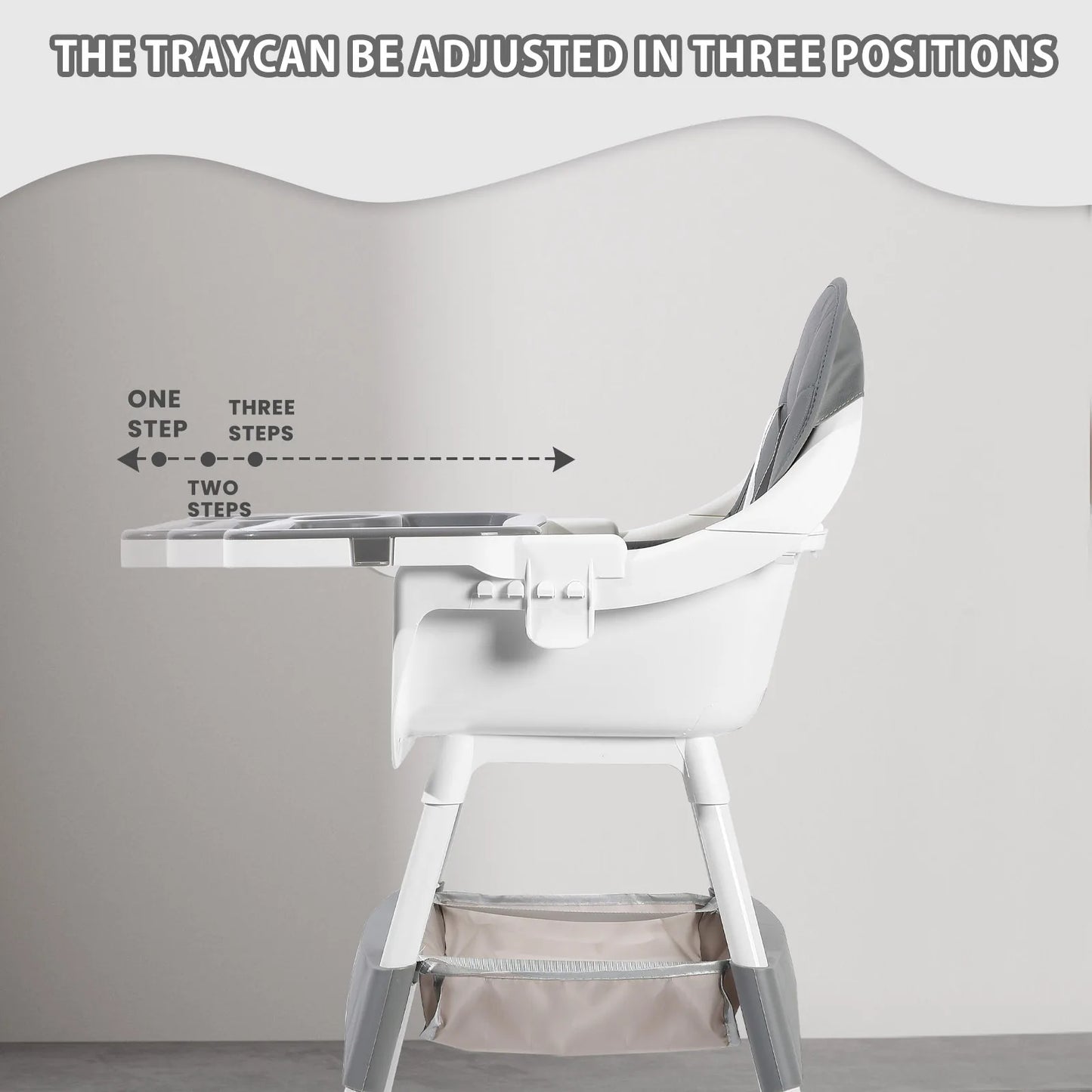 High Chair Portable Convertible Toy Rack