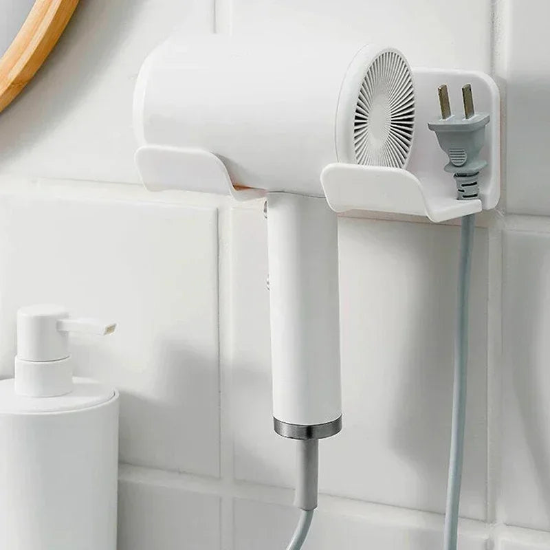 Wall Mounted Hair Dryer Holder – No-Drill Bathroom Organizer & Space-Saving Blow Dryer Storage Rack