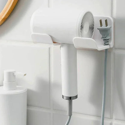 Wall Mounted Hair Dryer Holder – No-Drill Bathroom Organizer & Space-Saving Blow Dryer Storage Rack
