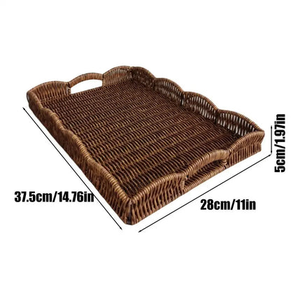 Palm Cove Woven Serving Tray