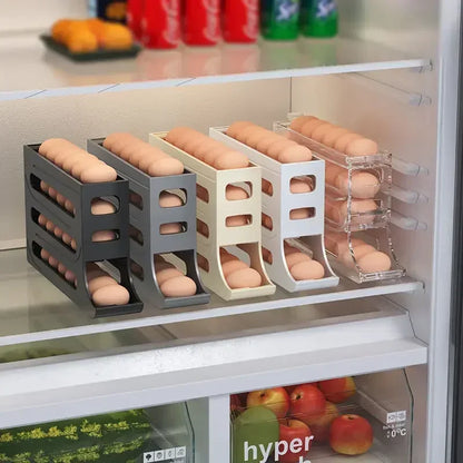Refrigerator Rolling Egg Storage Organizer