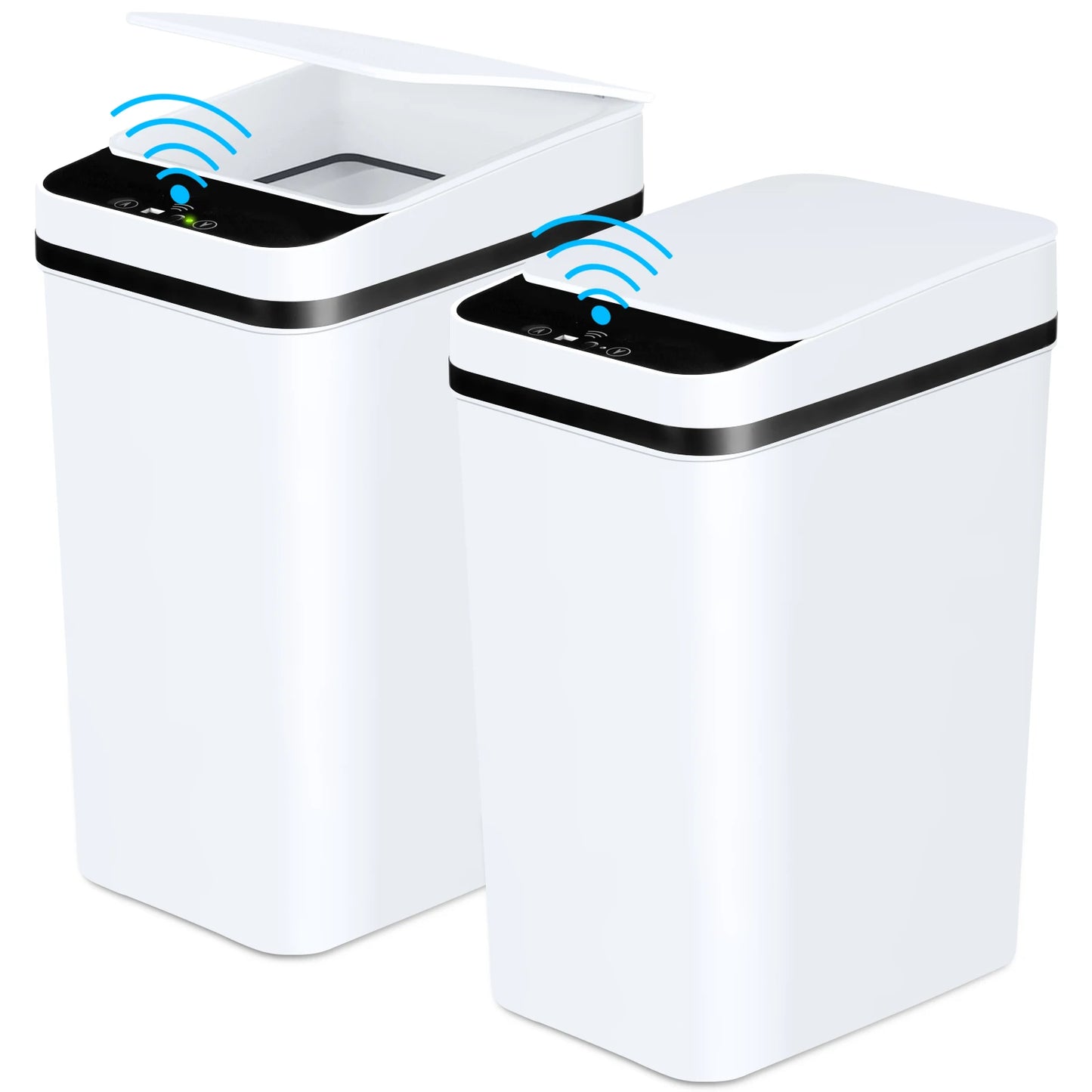 2 Pack Touchless Trash Cans Touchless