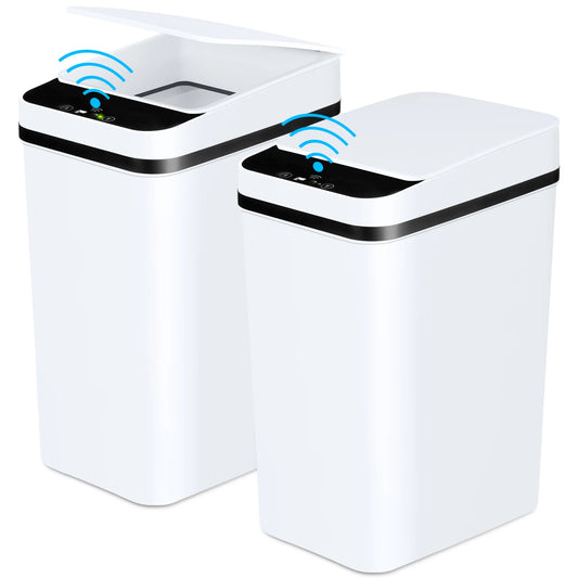 2 Pack Touchless Trash Cans Touchless