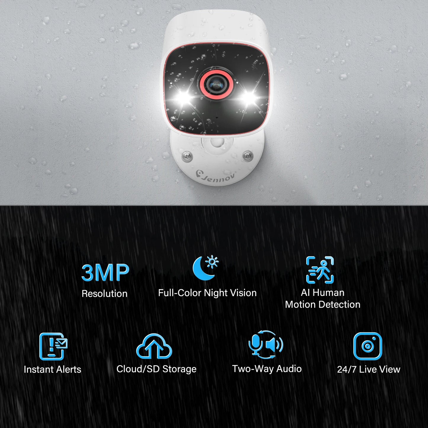 2PCS Indoor Outdoor Baby Monitor