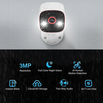 2PCS Indoor Outdoor Baby Monitor