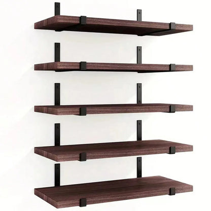 Decorative Wood Floating Shelves 5 Pieces