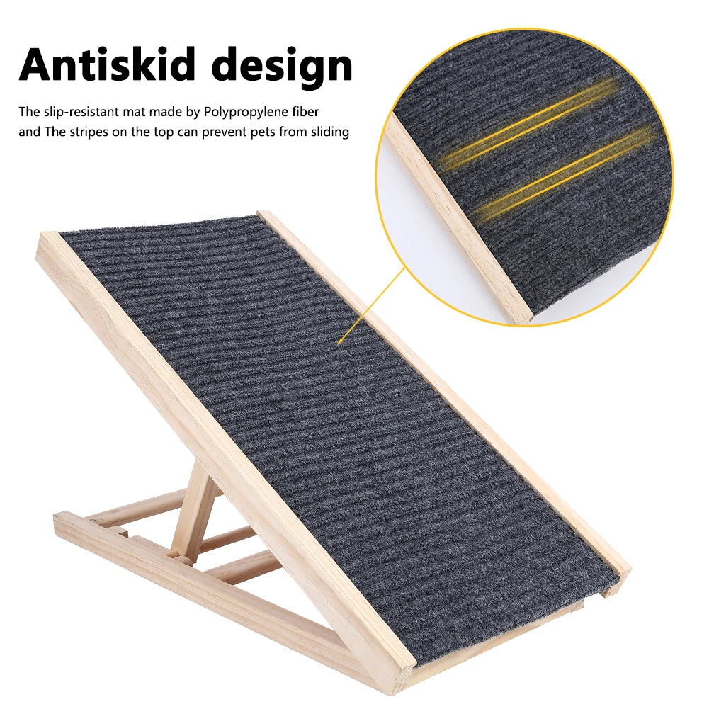 Dog Ramp Natural Pine Lightweight Folding