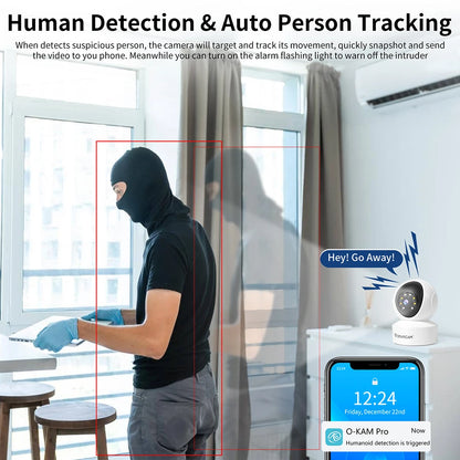 Indoor Security Camera 360° Coverage 2-Way Audio