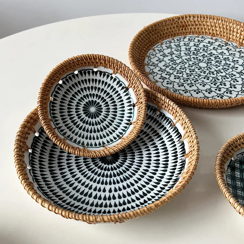 Seaside Woven Entertaining Tray