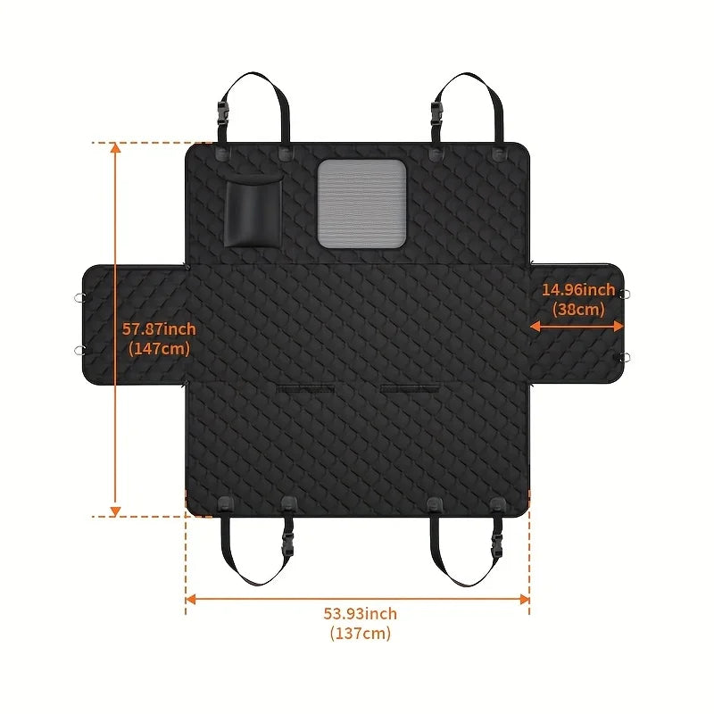 Dog Car Seat Cover Storage Pockets