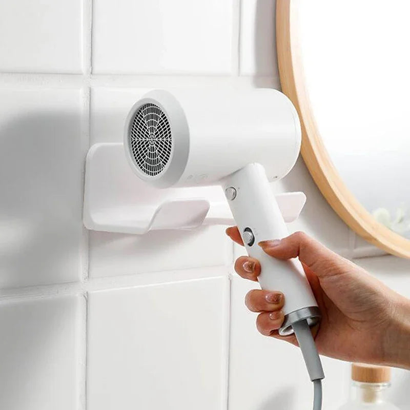 Wall Mounted Hair Dryer Holder – No-Drill Bathroom Organizer & Space-Saving Blow Dryer Storage Rack