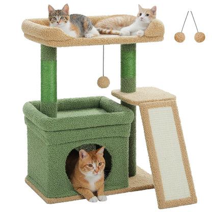 Small Cat Tree Scratching Post Top Perch