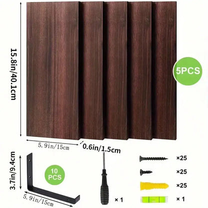 Decorative Wood Floating Shelves 5 Pieces