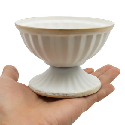 10 Pcs White Mini Metal Urn Planter Pot 4.7" Metal Wedding Table Centerpieces Flower Arrangement