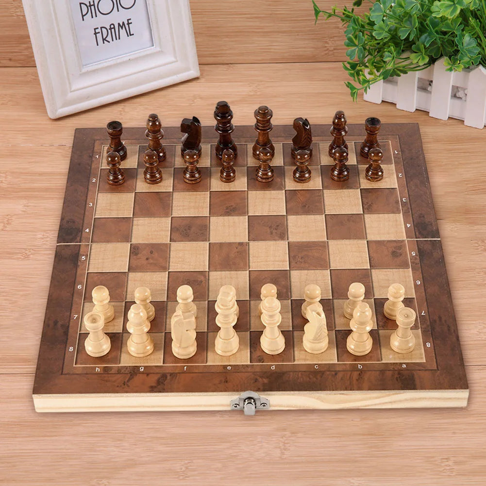 Magnetic Wooden Folding Chess Set