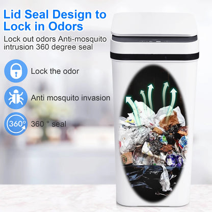 2 Pack Touchless Trash Cans Touchless