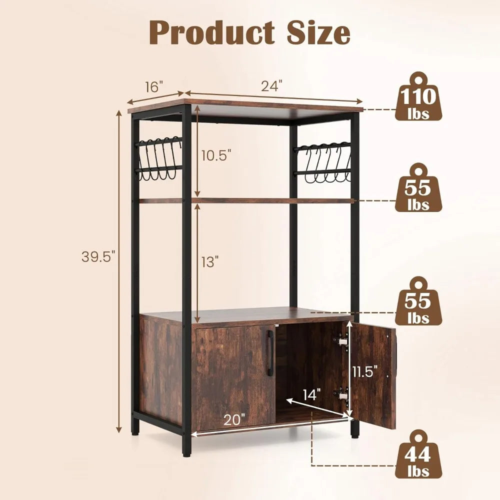 Baker's Rack Pantry Open Shelves