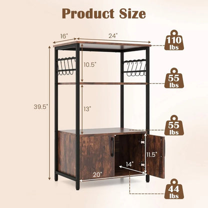 Baker's Rack Pantry Open Shelves