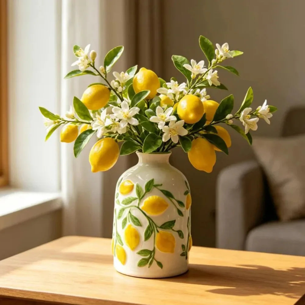 Citrus Grove Ceramic Vase